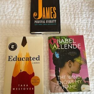 Oprah’s Book Club Hardcover Bundle – James + Wind Knows My Name + Educated